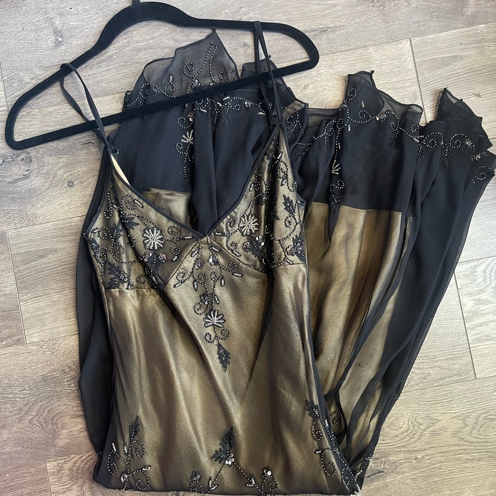 Whimsical Goth Beaded Dress